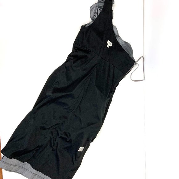 Cache Dark Silver One-shoulder Prom Homecoming Cocktail Party Dress Size 6-4 - Picture 16 of 16